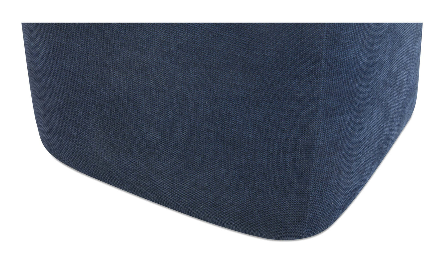 Close-up of the fabric texture on the Larson Navy Blue Dining Chair.