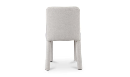 Back view of the Place Light Grey Dining Chair displaying its clean lines.