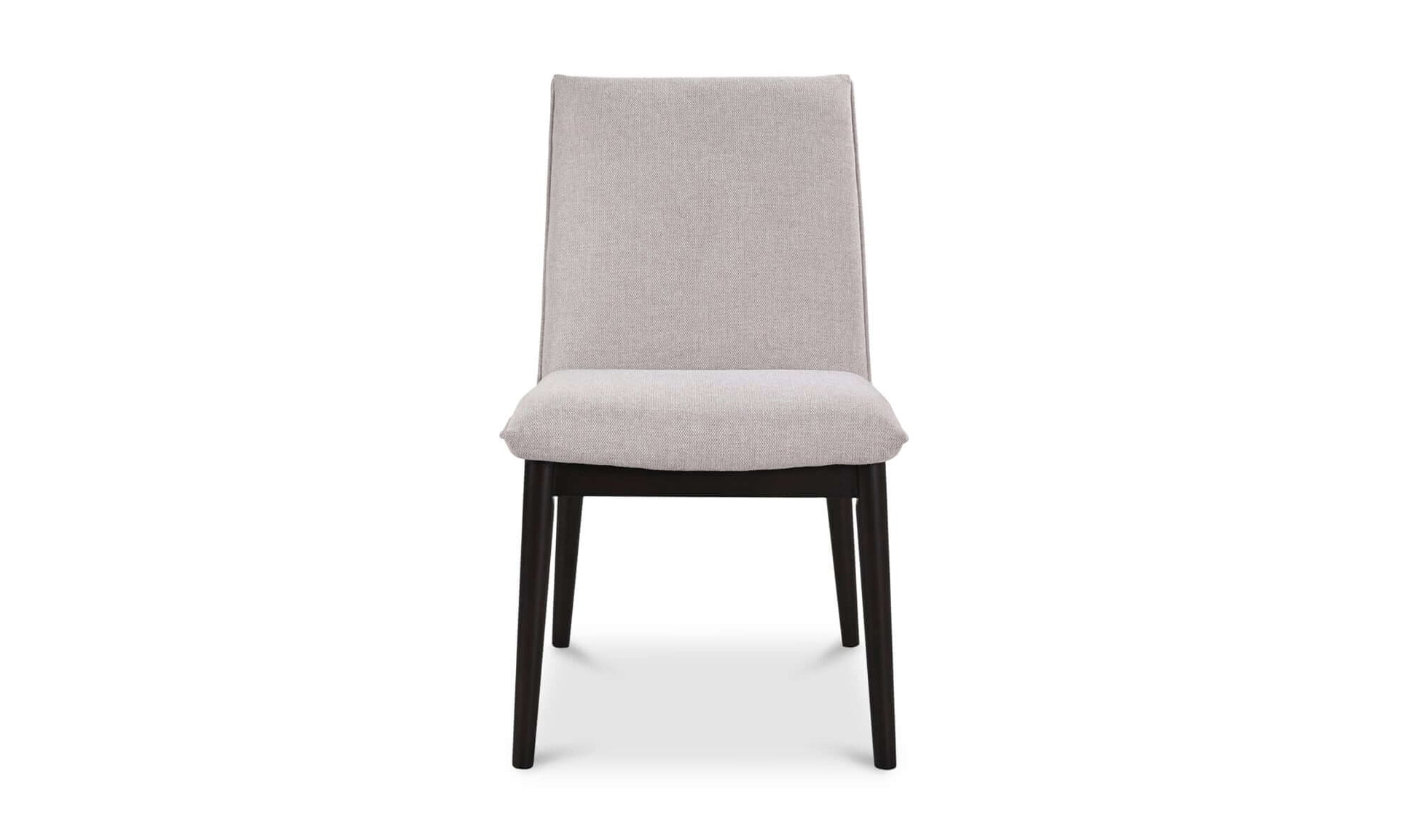 Front view of Charlie dining chair from Moe's Home Collection in beige fabric.