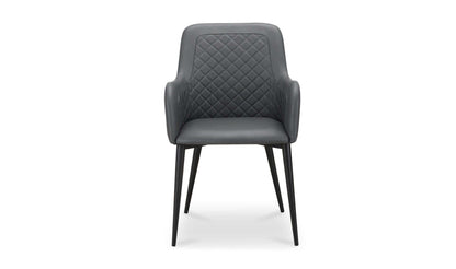 Single Cantana Slate Dining Chair showcasing front view.