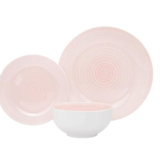 pink dinnerware set