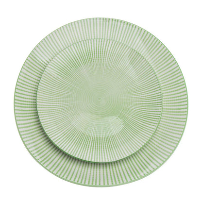 Laura Green Porcelain 12 Piece Dinnerware Set, Service For 4