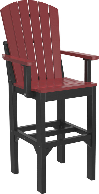 Cherrywood & Black Adirondack Bar Arm Chair, elegant with a striking color contrast.