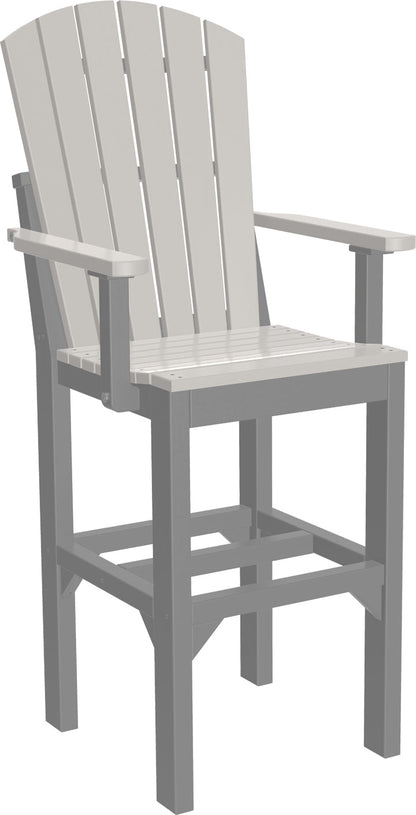 Dove Gray & Slate Adirondack Bar Arm Chair, subtle and stylish, a neutral color palette.