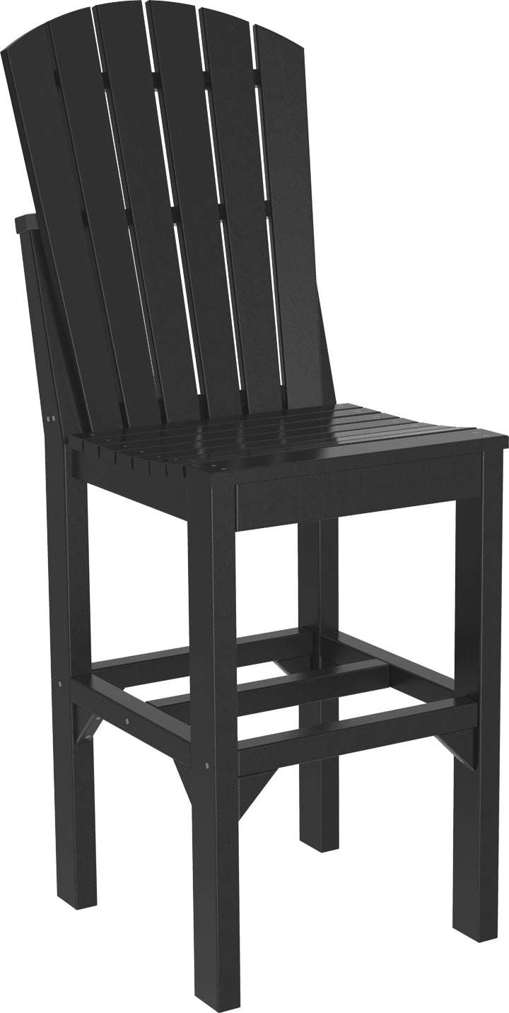 Chic Black LuxCraft Adirondack Bar Chair, durable for outdoor entertaining.