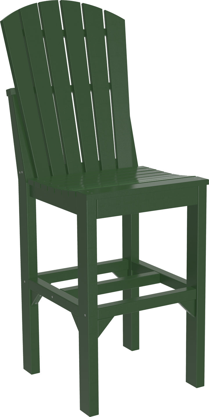 Vibrant Green LuxCraft Adirondack Bar Chair, adding a pop of color to outdoor areas.