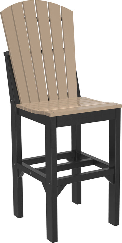 Weatherwood & Black combo in a LuxCraft Adirondack Bar Chair, for a classic touch.