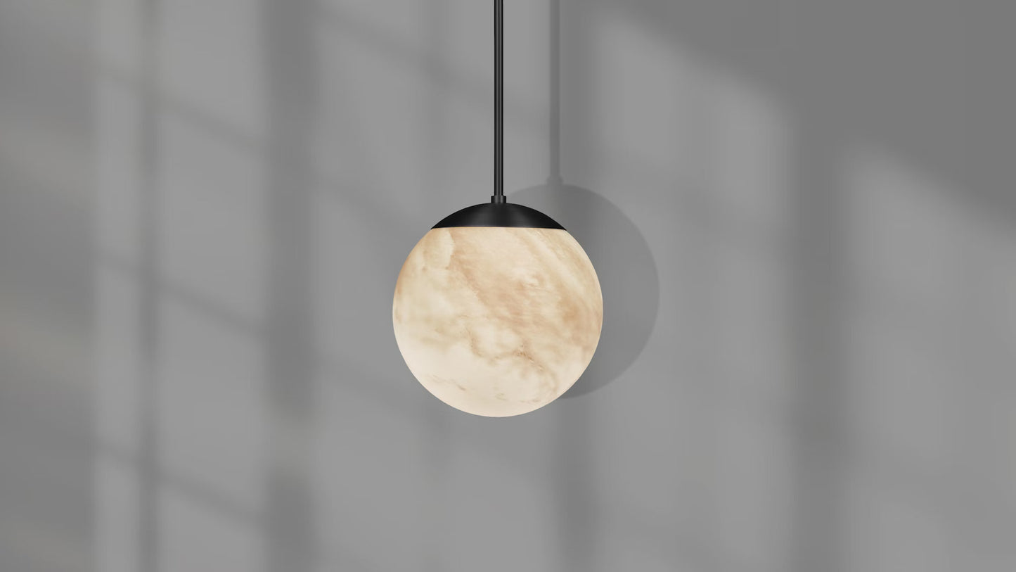 SCHWUNG Globe Marble Single Pendant Light