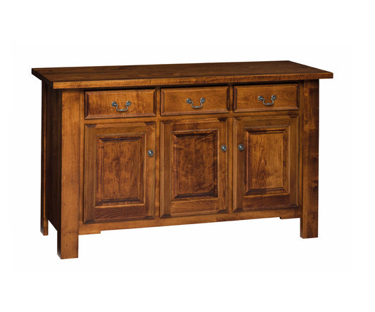 Close-up of the Provincial Cottage Dining Buffet, showcasing its brown maple wood and elegant finish.