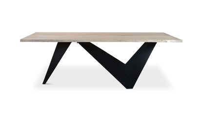 Stylish Bird Dining Table with contemporary iron base.