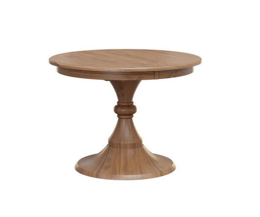 Full view of the Houston Round Pedestal Dining Table.