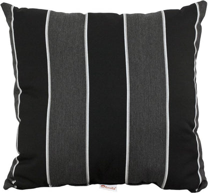 Elegant Peyton Granite LuxCraft throw pillow featuring subtle gray stripes, perfect for modern outdoor decor.