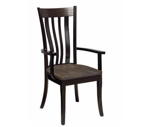 Bristol oak wood dining Room chair with ebony frame and antique slate seat