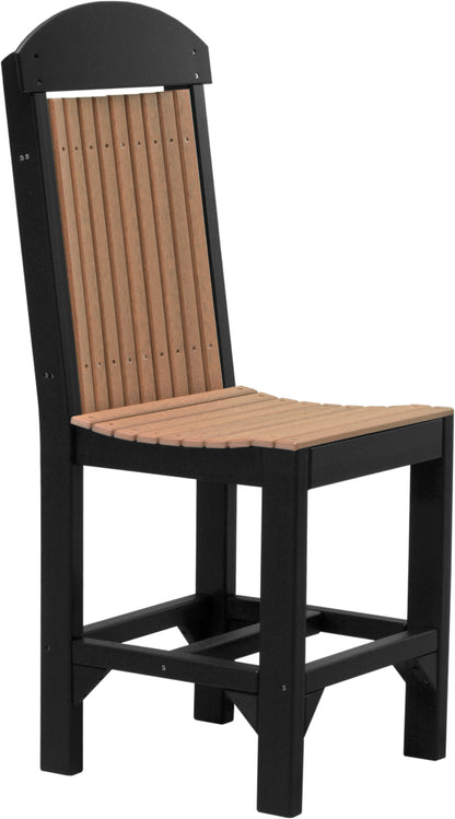 Elegant patio chair in Antique Mahogany with Black frame, showcasing premium craftsmanship and durable materials for outdoor furniture.