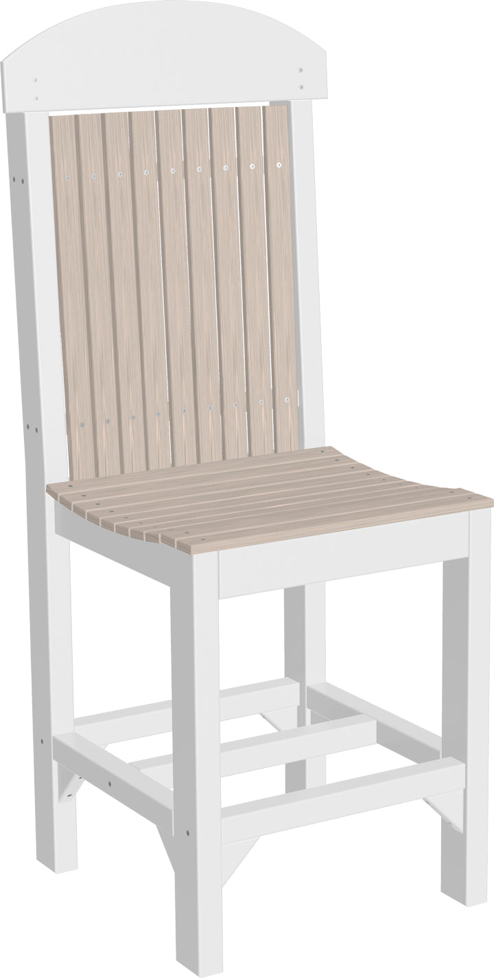 Poly lumber garden chair in Birch White, crafted with premium materials and stainless steel fasteners, designed for weather-resistant outdoor use.