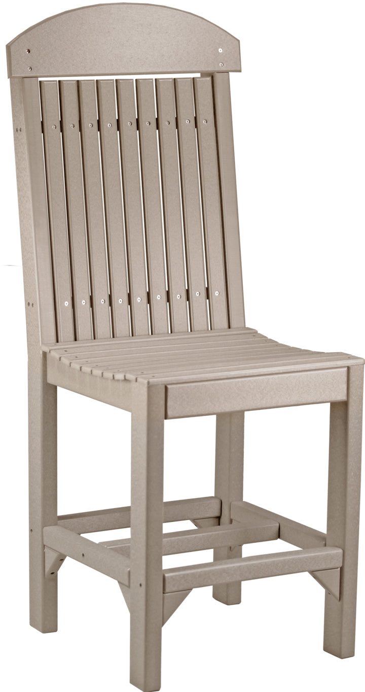 Weatherwood outdoor dining chair, crafted from premium poly lumber and stainless steel fasteners, perfect for weather-resistant patio seating.