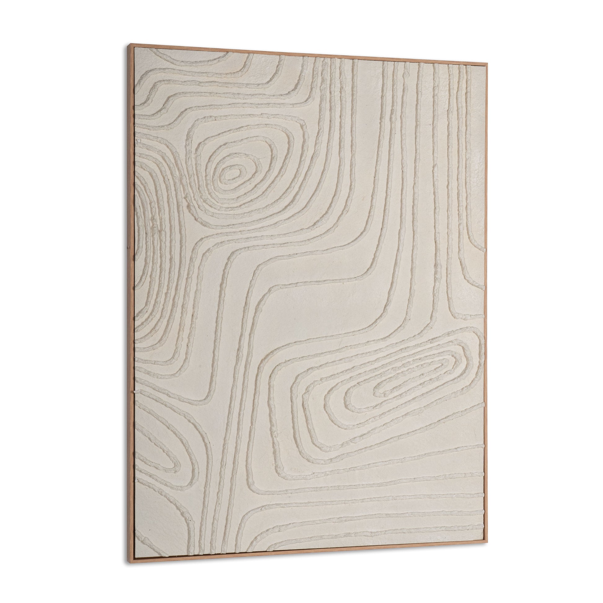 Wall art showcasing terrain-inspired textures and minimalist design.