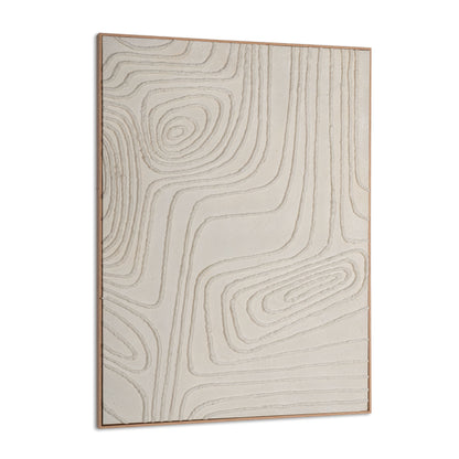 Wall art showcasing terrain-inspired textures and minimalist design.