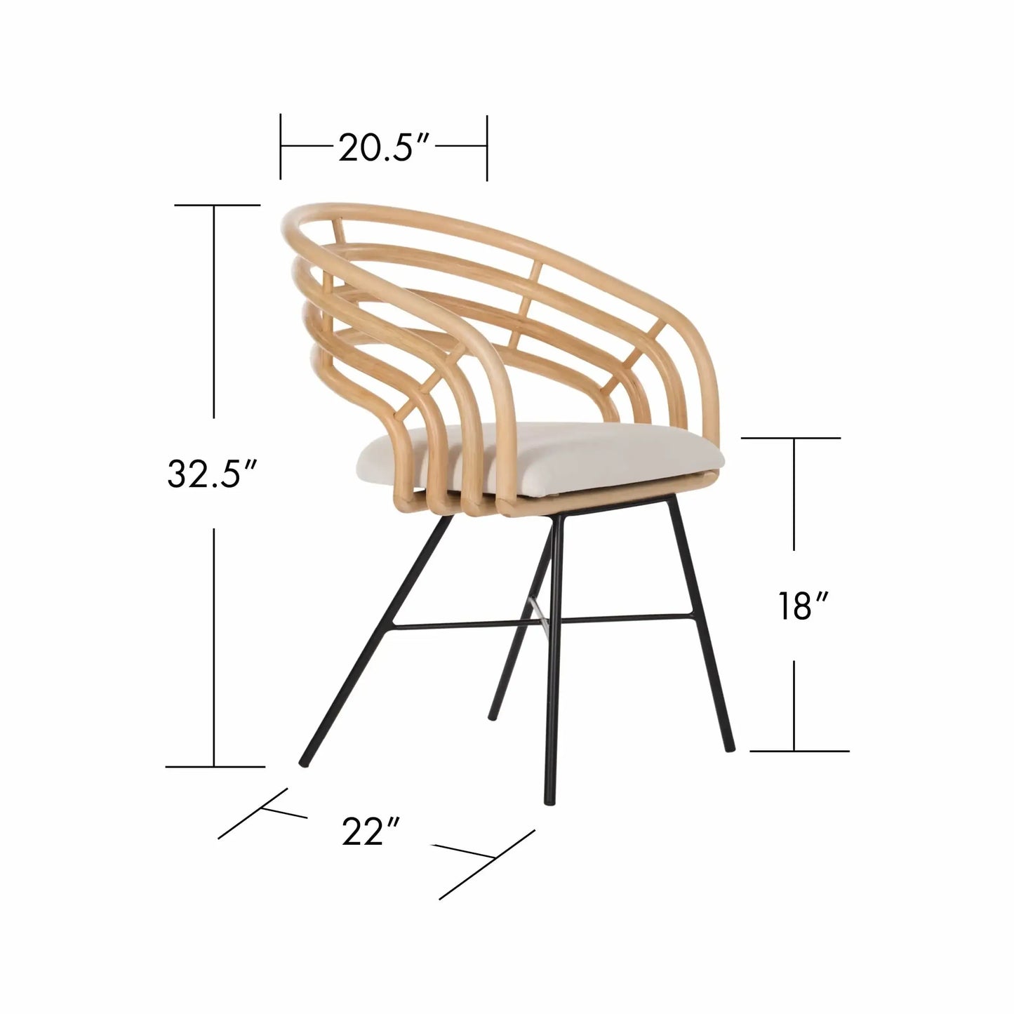 DAVID FRANCIS Madrid Dining Arm Chair 2 Piece