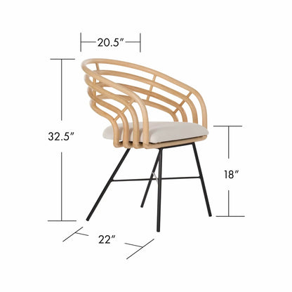 DAVID FRANCIS Madrid Dining Arm Chair 2 Piece