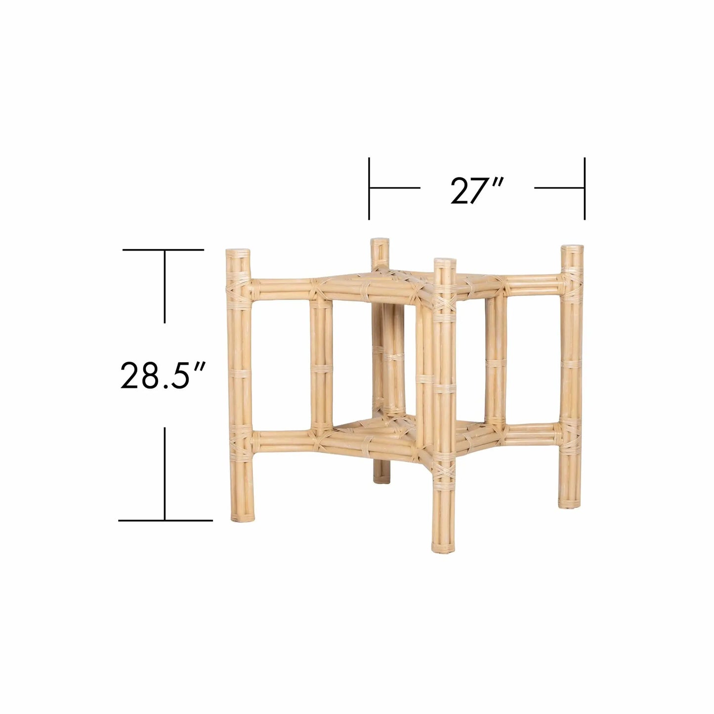 DAVID FRANCIS Square Rattan Dining Table Base