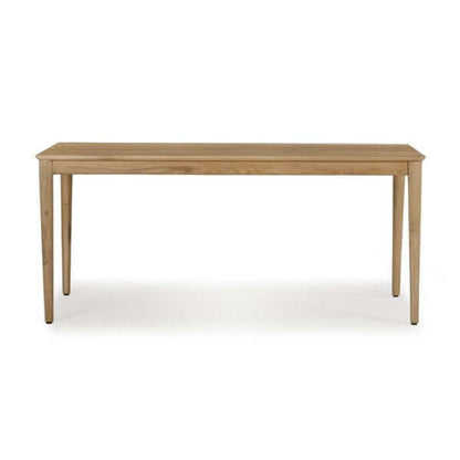 Front view of the Alden Dining Table Natural by Union Home, showing the table's length and clean lines.