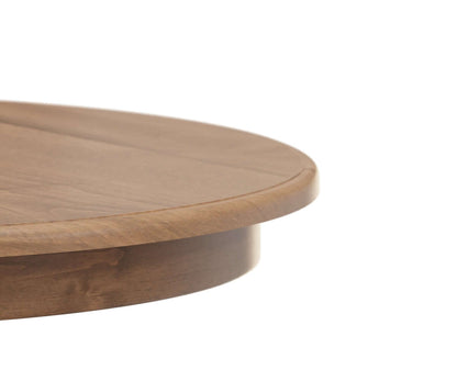 Close-up of the round edge on the Houston Dining Table.