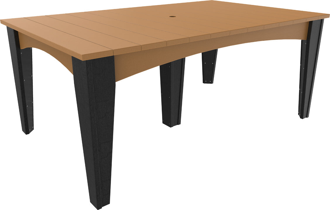 outdoor wooden dining table