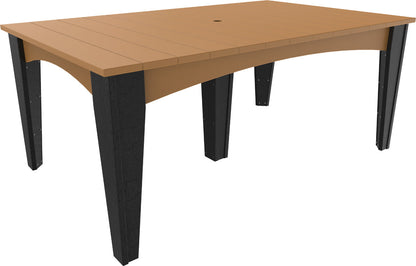 outdoor wooden dining table