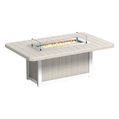 LUXCRAFT Lumin 79” Rectangular Fire Table Set 7 Piece