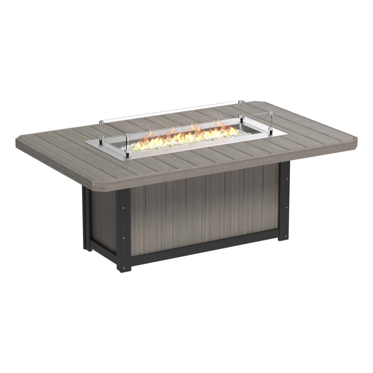 LUXCRAFT Lumin 79” Rectangular Fire Table Set 7 Piece