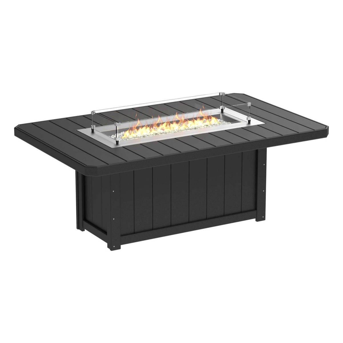 LUXCRAFT Lumin 79” Rectangular Fire Table Set 7 Piece