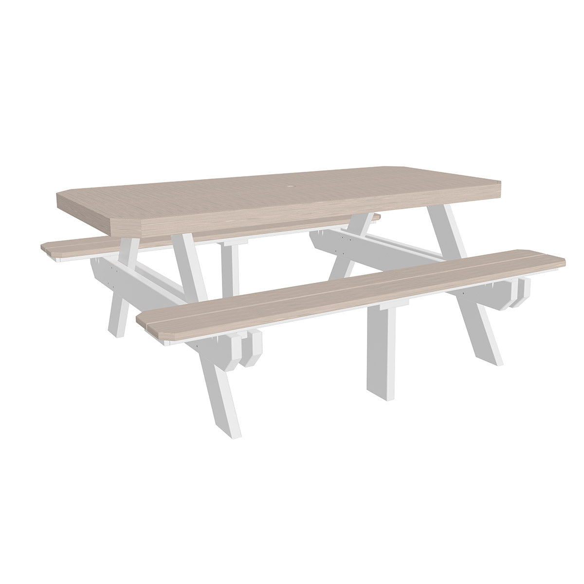 LUXCRAFT 6’ Rectangular Picnic Table