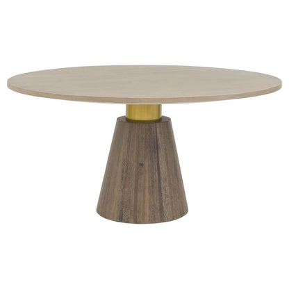 FAIRFIELD CHAIR Everett Dining Table in red oak with monogram finishes - contemporary round dining table