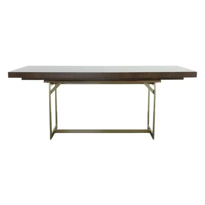 Front view of FAIRFIELD CHAIR Libby Langdon Clement Dining Table showcasing its rectangular trestle design.