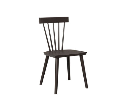 Carter Dining Chair with Brown Maple wood frame, Ebony finish, and modern design.