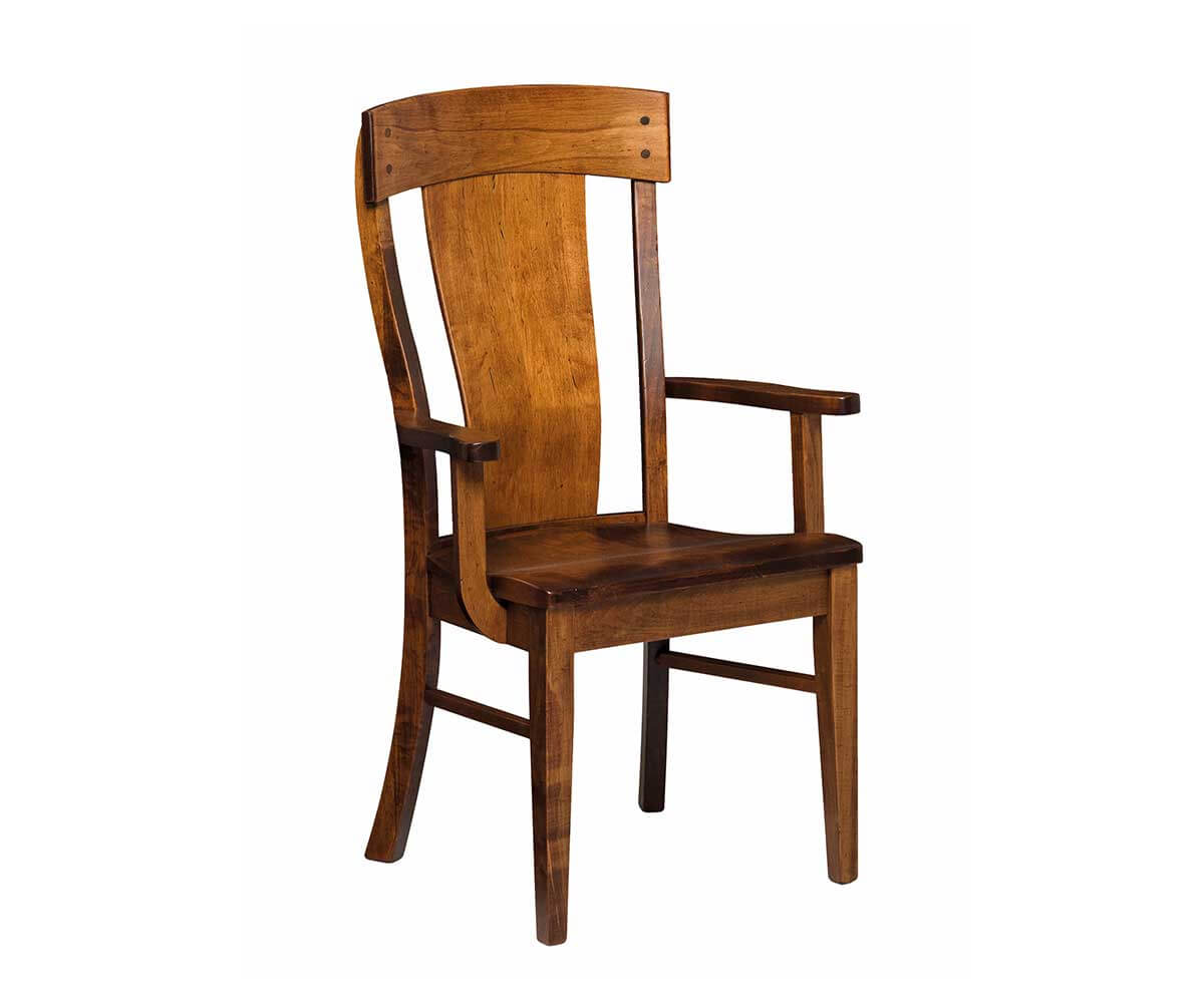 Provincial Cottage Dining Arm Chair made from Brown Maple wood with OV200-H stain finish.