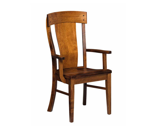 Provincial Cottage Dining Arm Chair made from Brown Maple wood with OV200-H stain finish.