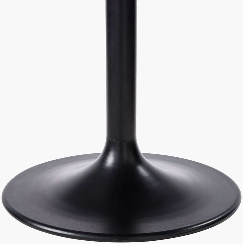 Detail of Metal Base on Surya Anatalia Black Tulip Dining Table