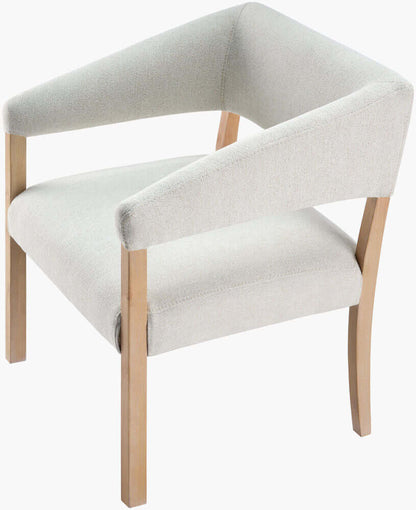 Side view of the Grace Dining Chair by Surya highlighting the comfortable armrests