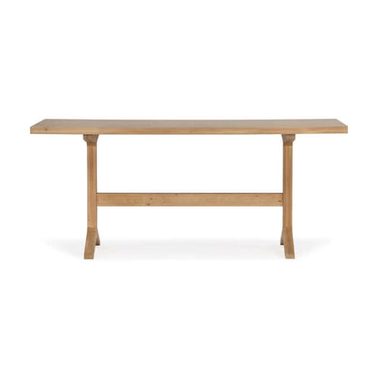 Side view of the Denver Dining Table Natural, highlighting the natural finish and bold, clean lines.