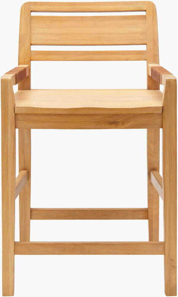 Front-facing image of the Uintah Counter Stool by Surya, perfect for modern and traditional spaces.