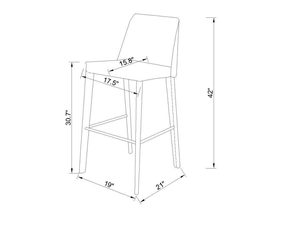 SURYA Rosy Bar Stool 2 Piece