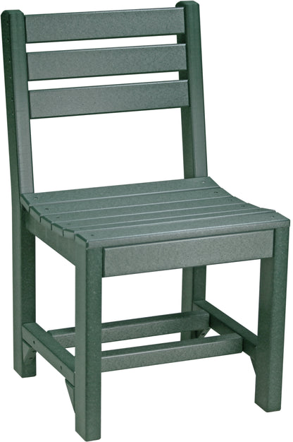 Green Poly Island Dining Chair with a sleek design, made from durable, weather-resistant polywood