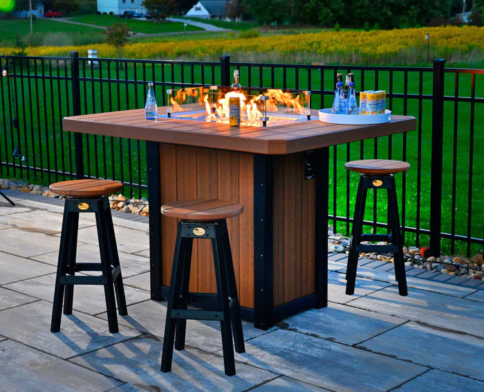 high top outdoor fire table