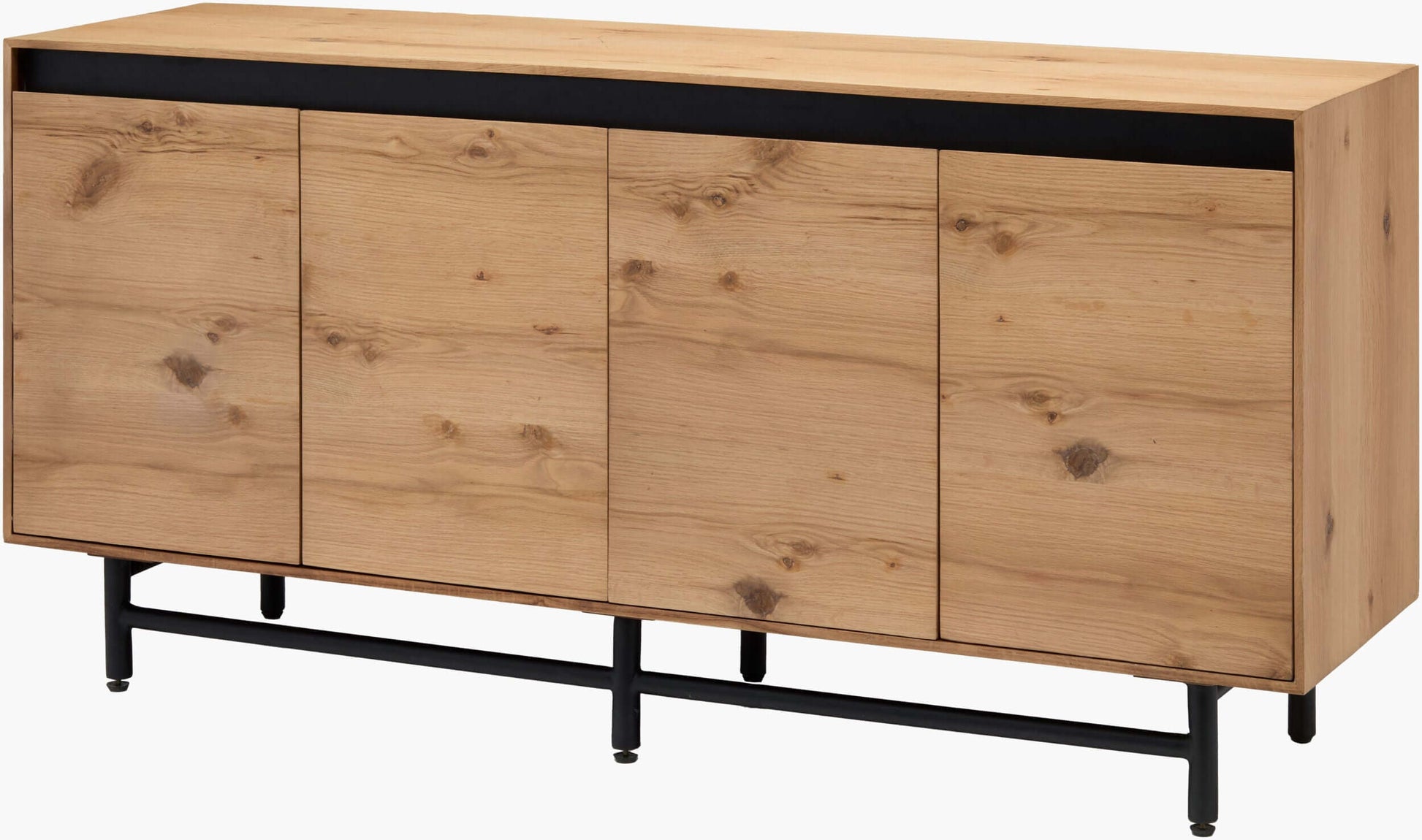 Angled view of the Molander Dining Sideboard, emphasizing its elegant lines and storage capacity.
