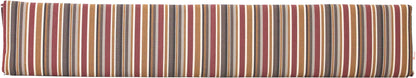 72" Cafe Bench Cushion in Brannon Redwood - Deep Red and Brown Stripes, Ideal for Earthy Outdoor Decor