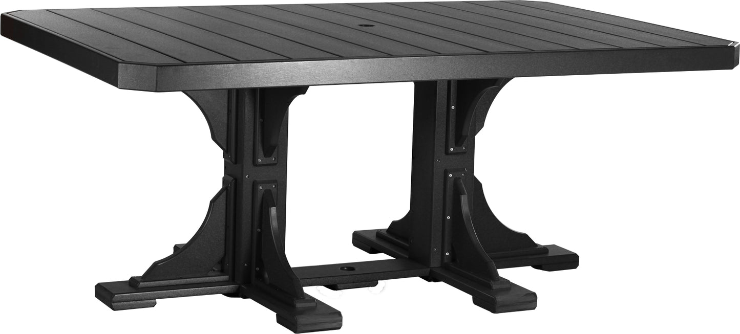 leek all-Black 4' x 6' Rectangular Dining Table, providing a classic and versatile dining option