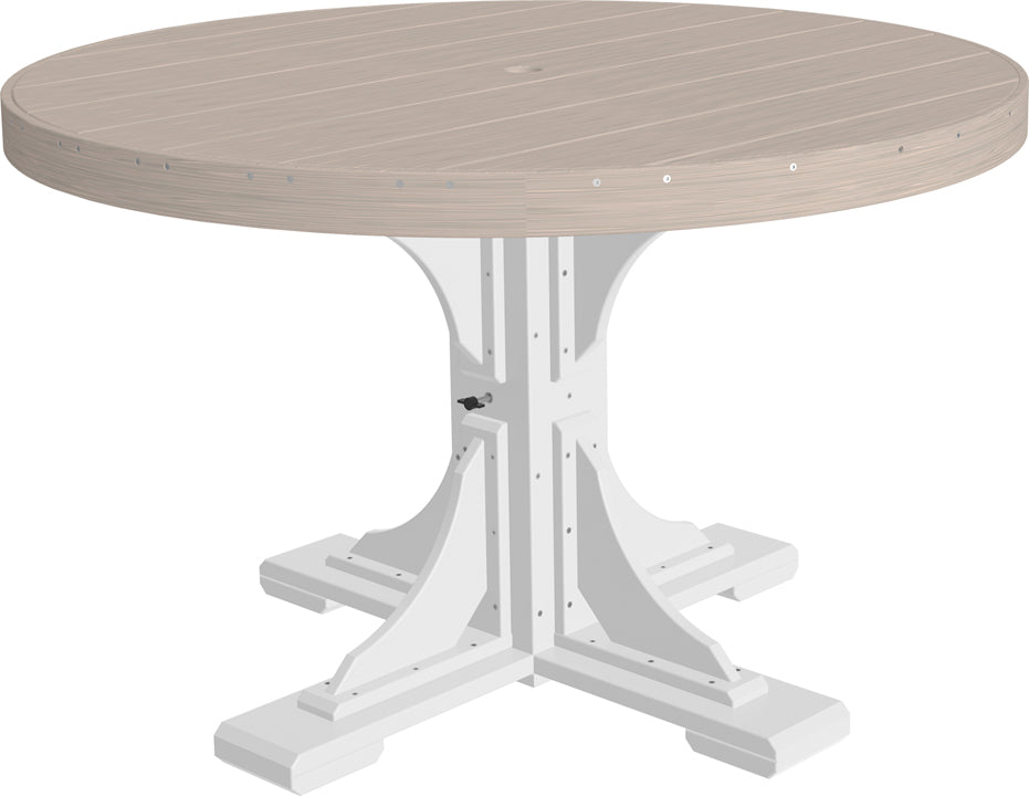 Birchwood & White 4' Poly Round Dining Table, classic design for garden brunches.