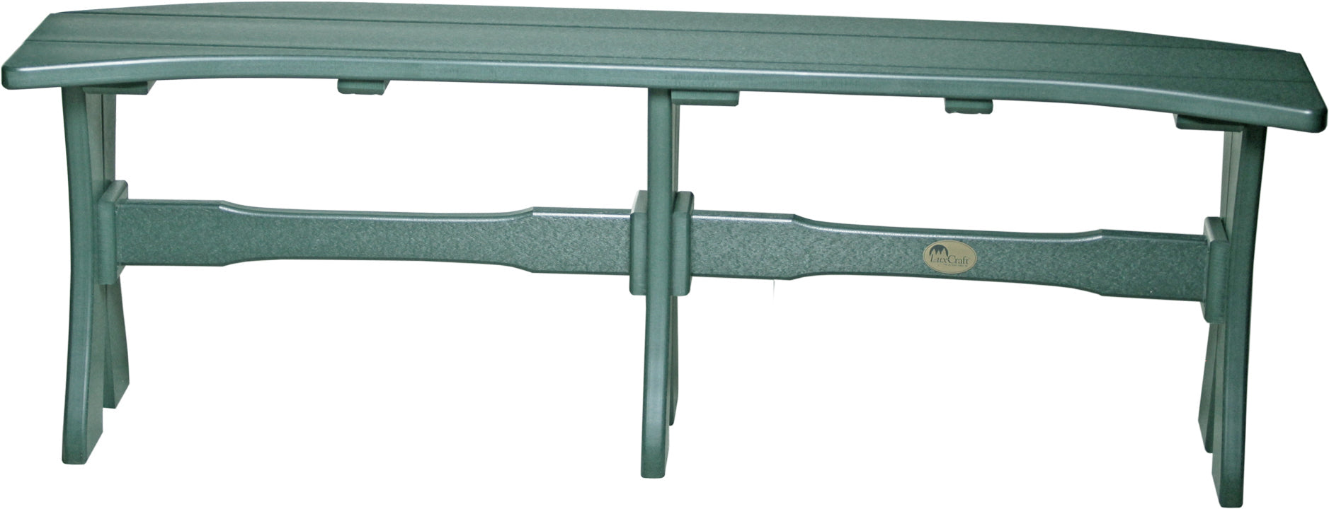 Vibrant 52-inch Poly Wood Outdoor Table Bench in Green, exuding freshness and vitality with its rich green hue, ready to brighten up any garden or park setting.